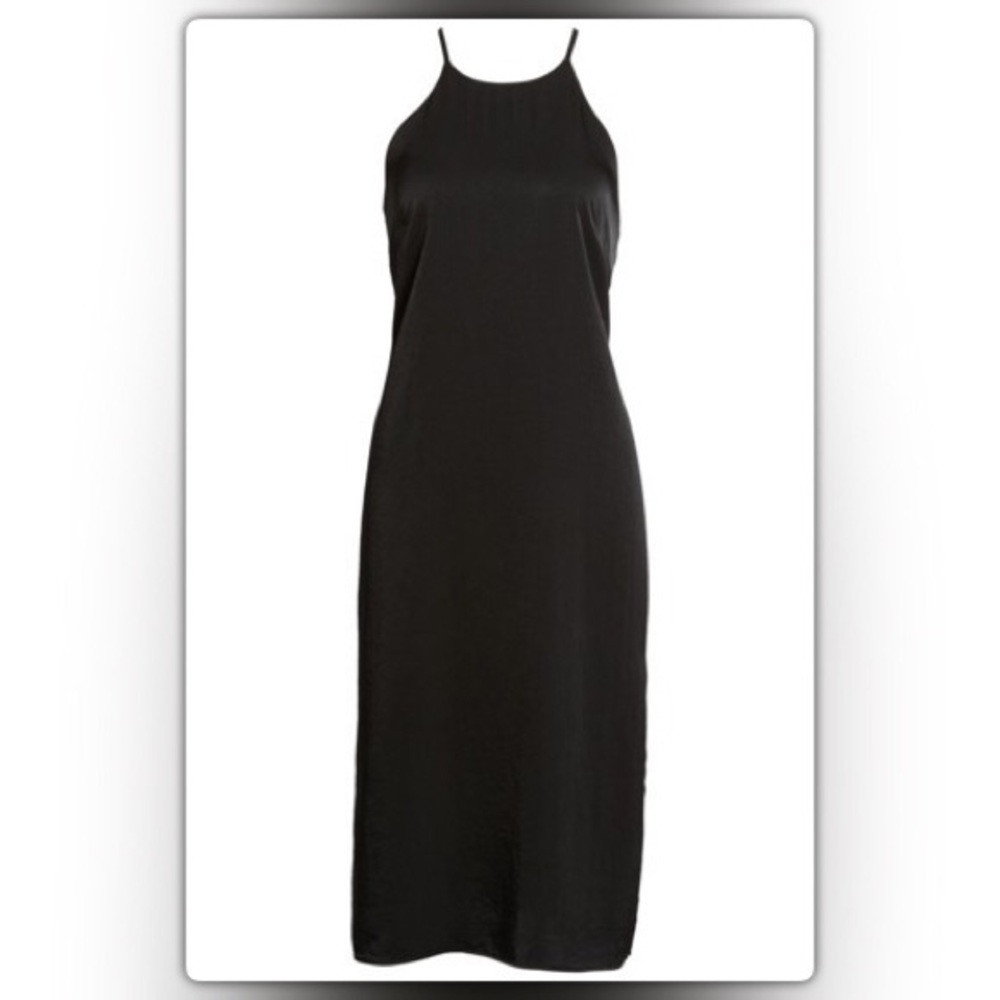 Black High Neck Shift Dress